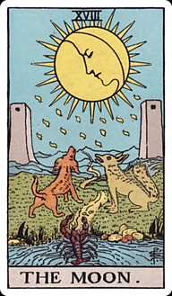 The Moon tarot card